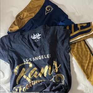 Touch by Alyssa Milano Los Angeles Rams  and Gold Shirt & NFL Apparel leggings